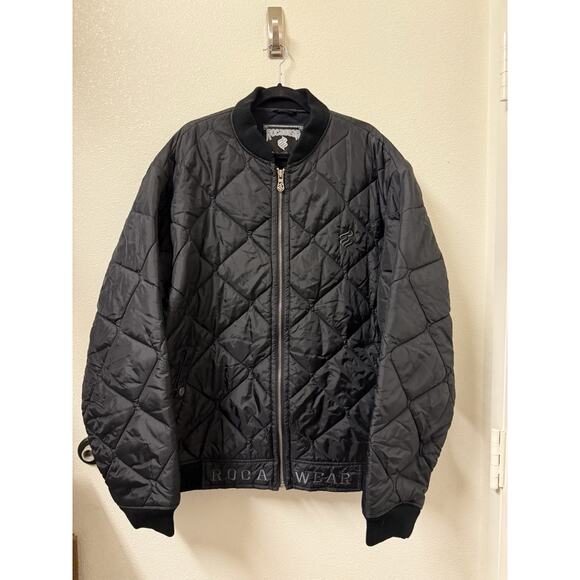 Vintage Roca Wear Lined Bomber Jacket Men’s XL Y2K Jay Z Roc a fella - Picture 1 of 9
